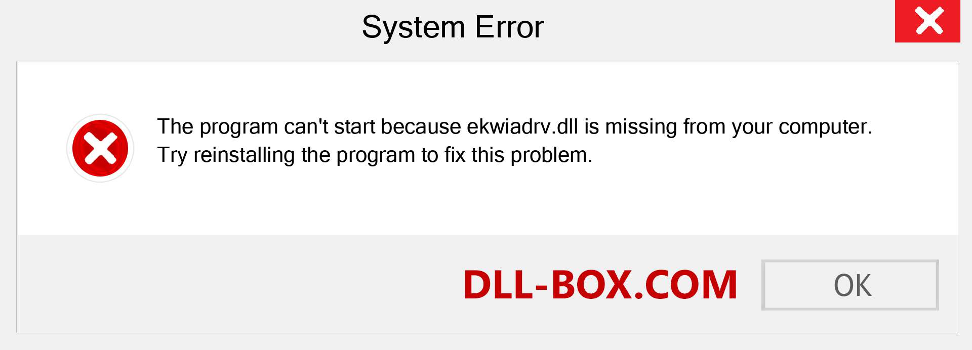 ekwiadrv.dll file is missing?. Download for Windows 7, 8, 10 - Fix  ekwiadrv dll Missing Error on Windows, photos, images